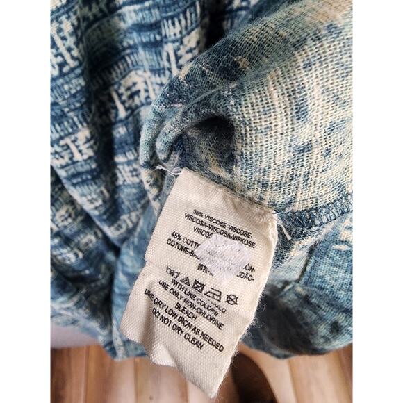 Free People OB397615 Sac Magique Indigo Combo Print Midi Dress w/Pockets Sz S - Picture 4 of 9